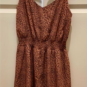 Brown Leopard Print Romper